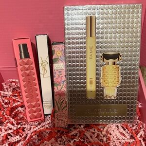Valentino, YSL, Gucci & Paco Rabanne Mini Set - Pink & Gold